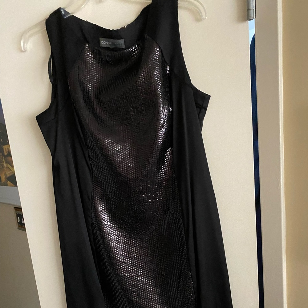 Donna Ricco little black sleeveless dress